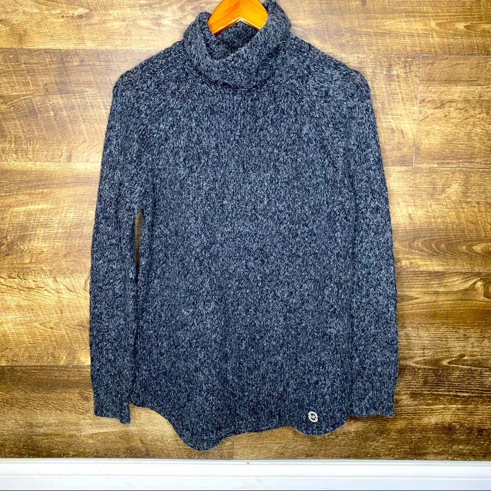 Michael Michael Kors Charcoal Gray Turtle Neck Alpaca Blend Sweater Size Medium